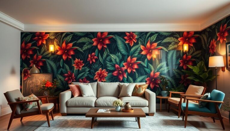 living room wallpaper decor