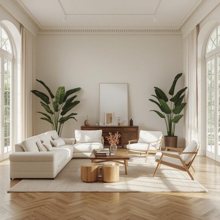 Black and White Living Room Rugs final look
