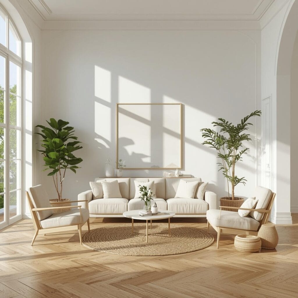 How Big Should a Living Room Rug Be final look