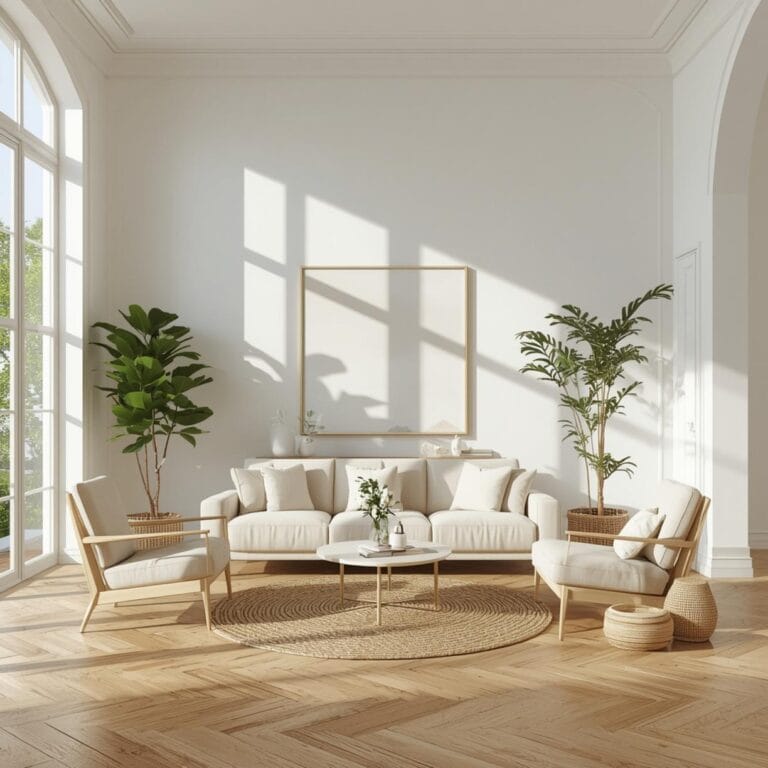 How Big Should a Living Room Rug Be final look
