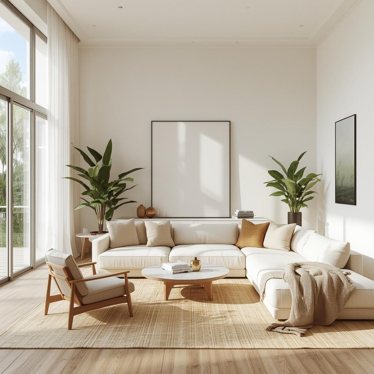 Living Room Colors with Black Sofa final look