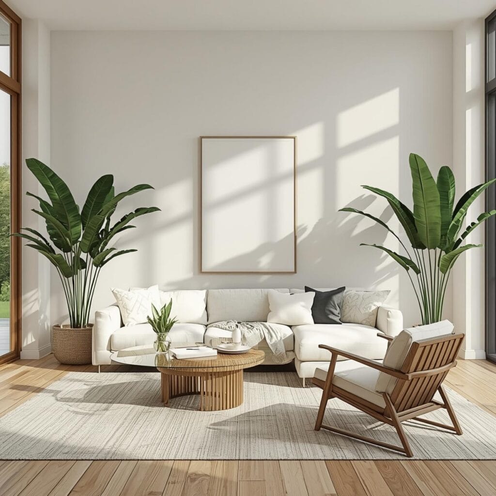 Blue Wall Art for Living Room final look
