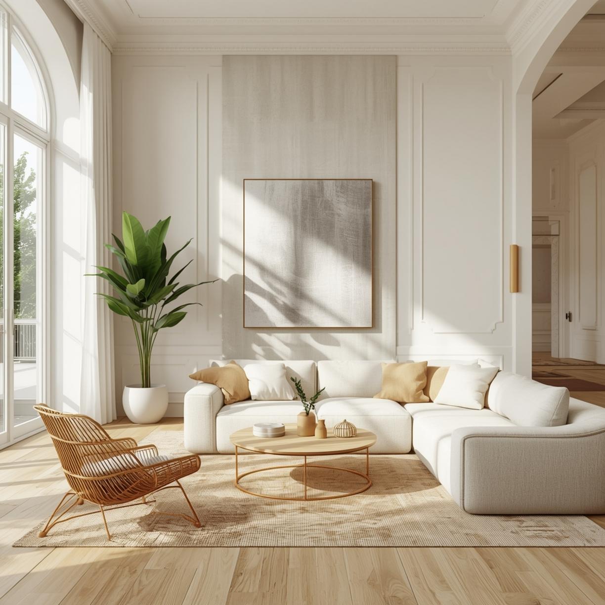 Living Room with Large Windows final look