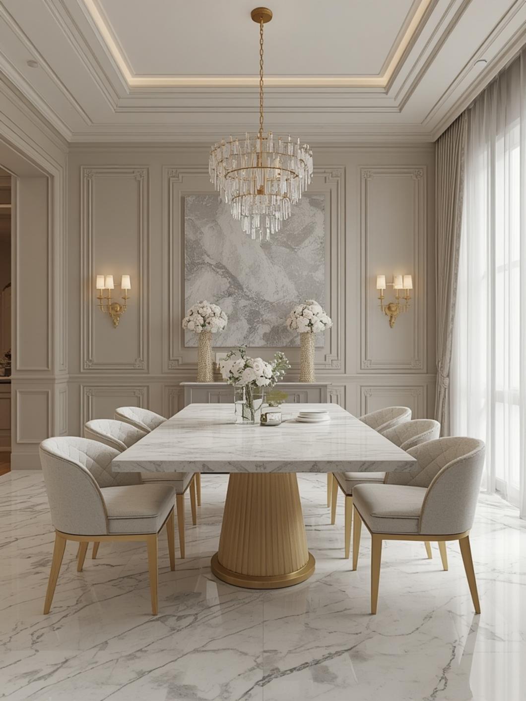 Marble Dining Room Sets final look