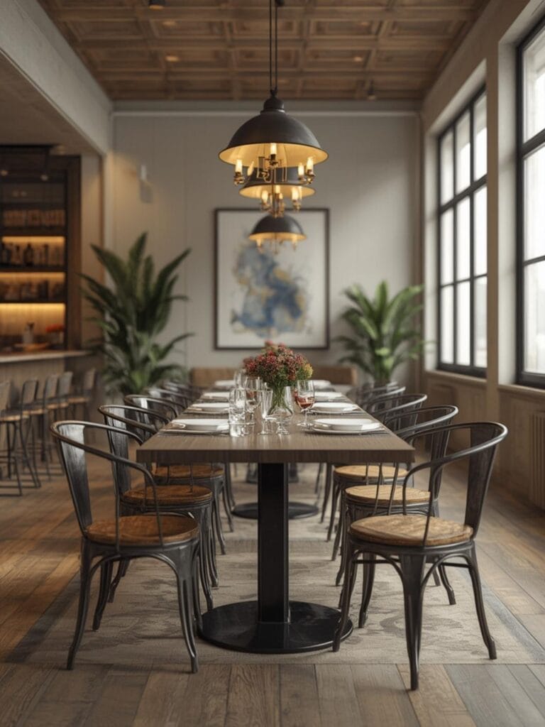 Metal Dining Room Sets final look