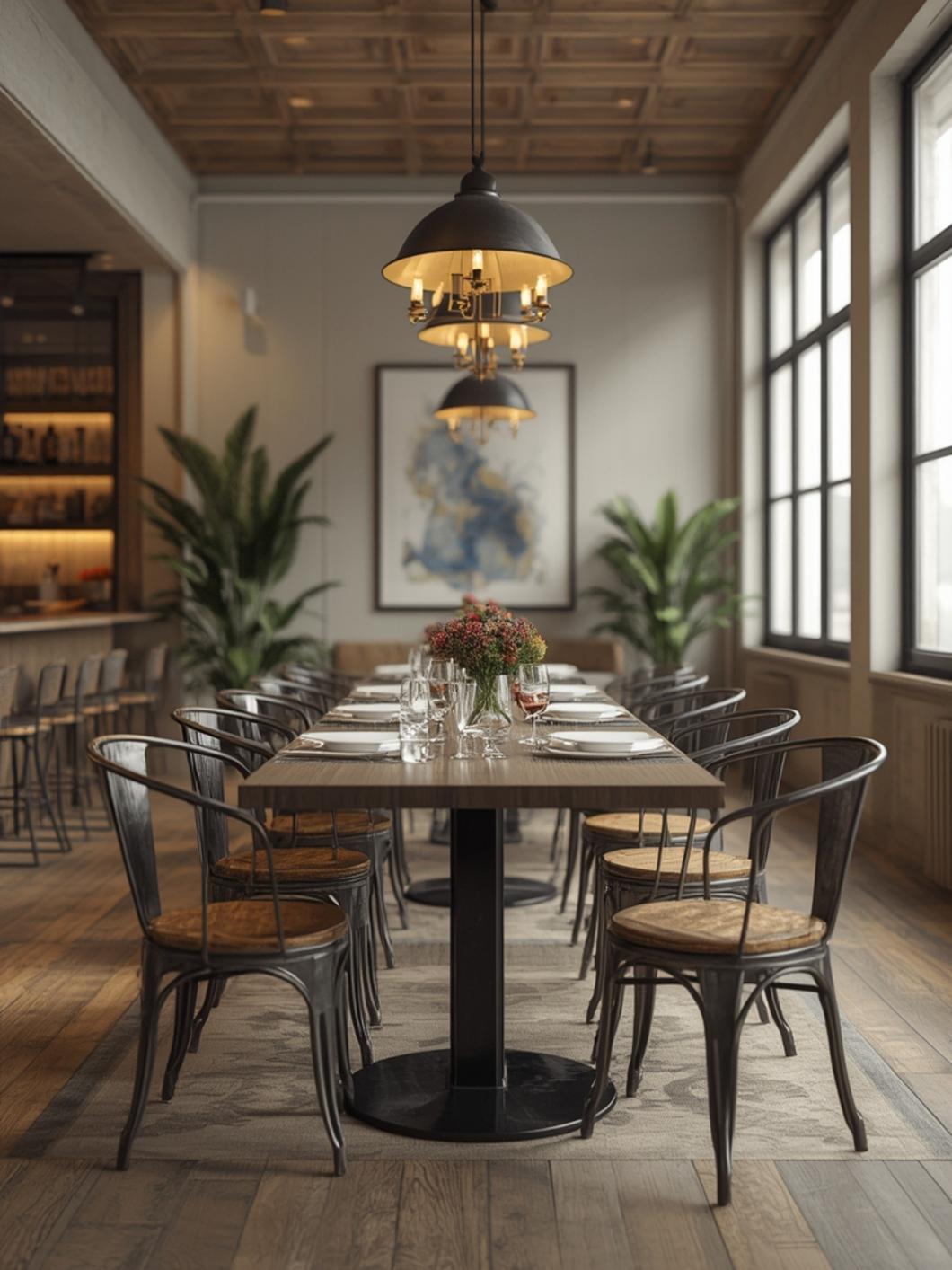 Metal Dining Room Sets final look