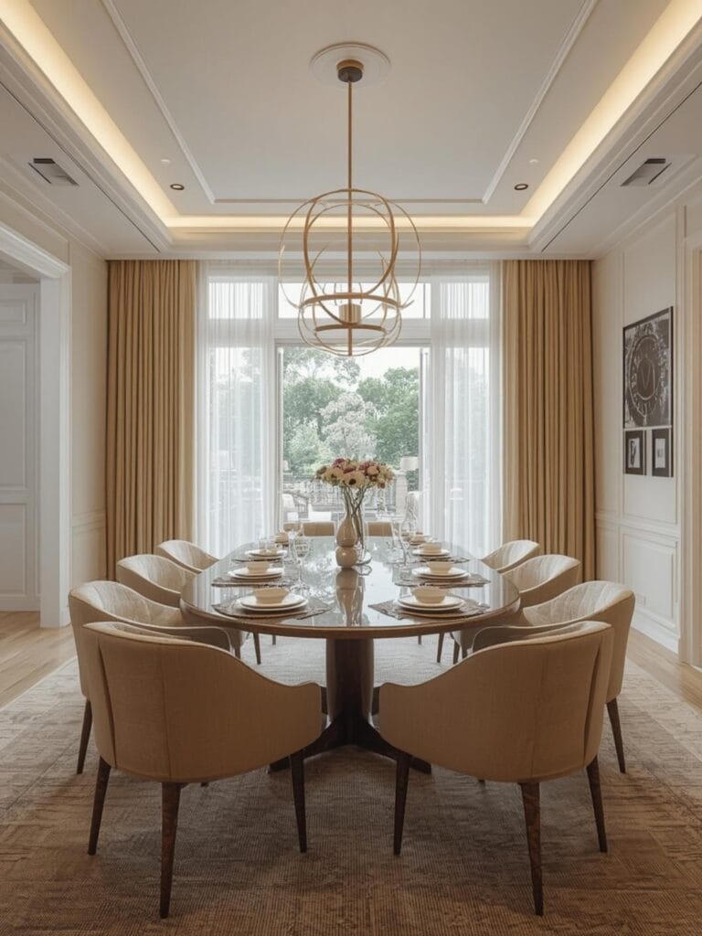 Oval Dining Room Table Sets final look