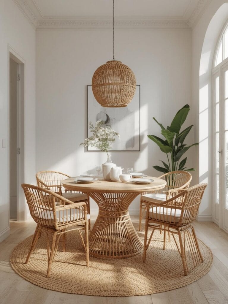 Rattan Dining Room Sets final look
