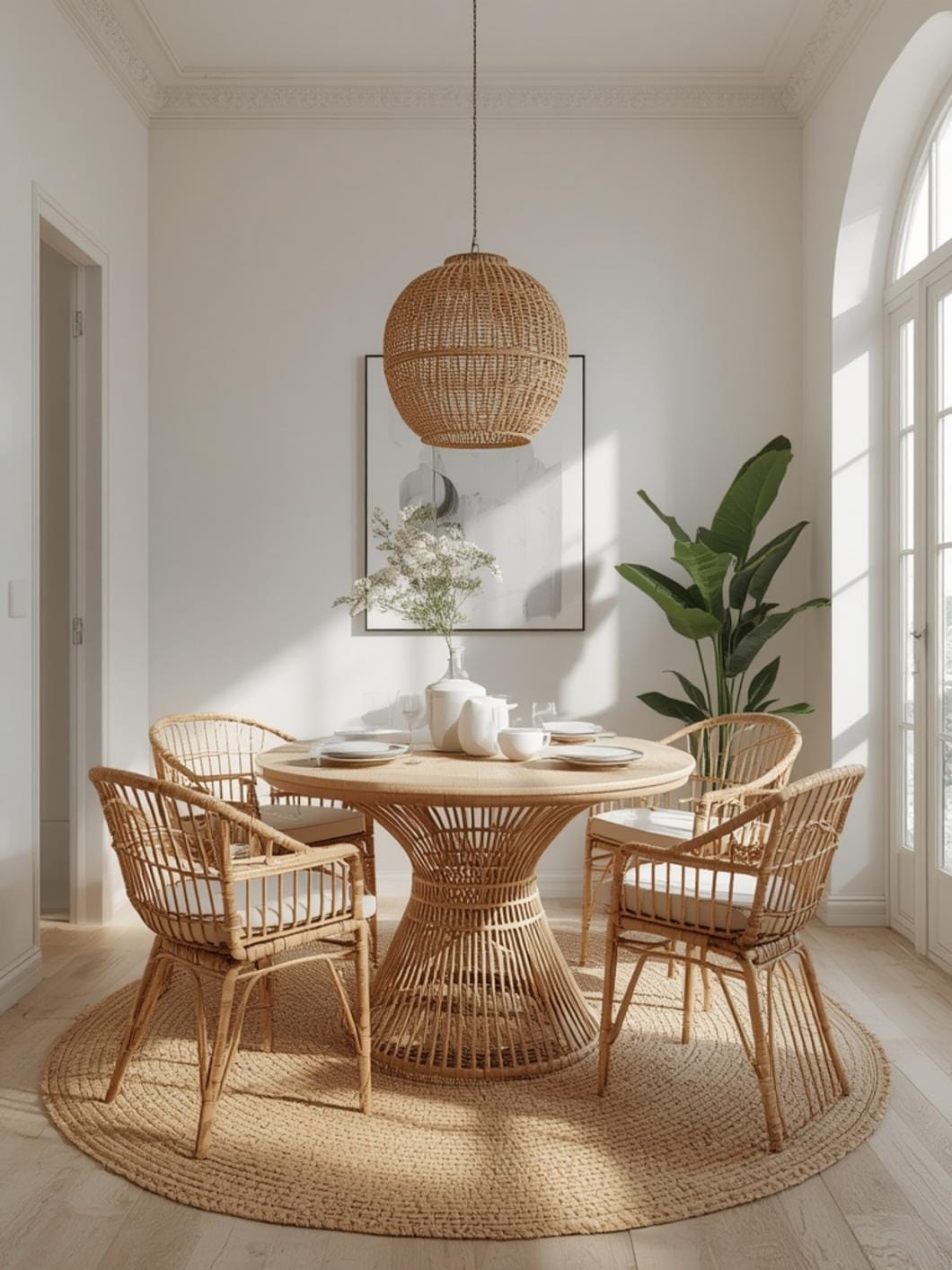 Rattan Dining Room Sets final look