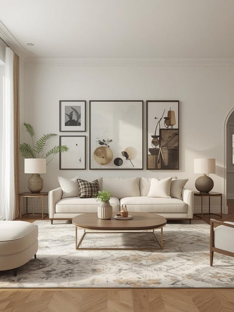modern large wall decor ideas for living room final look