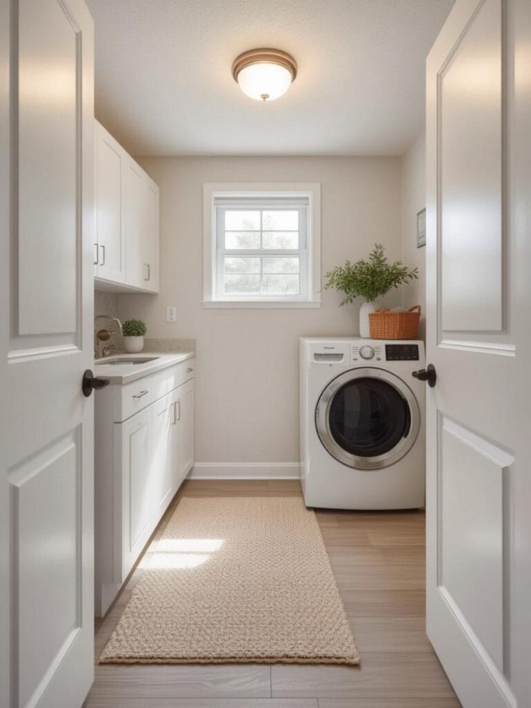 budget unfinished basement laundry room ideas final look