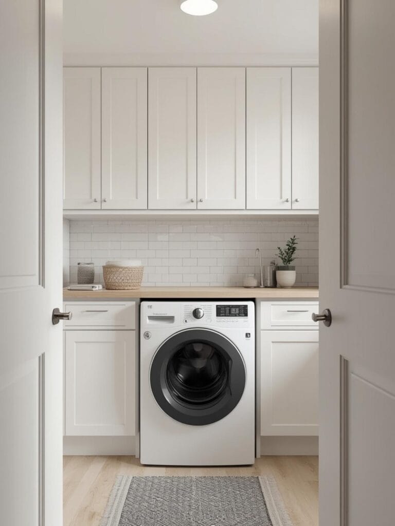cabinets small laundry room ideas with top loading washer final look