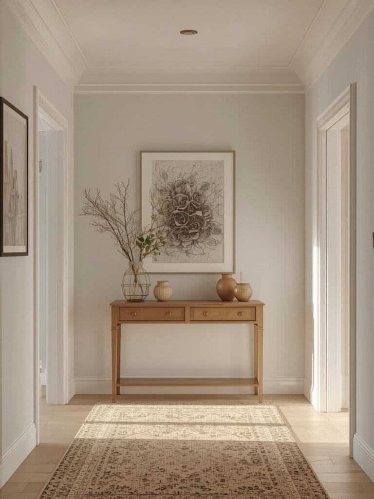 entryway table decor final look