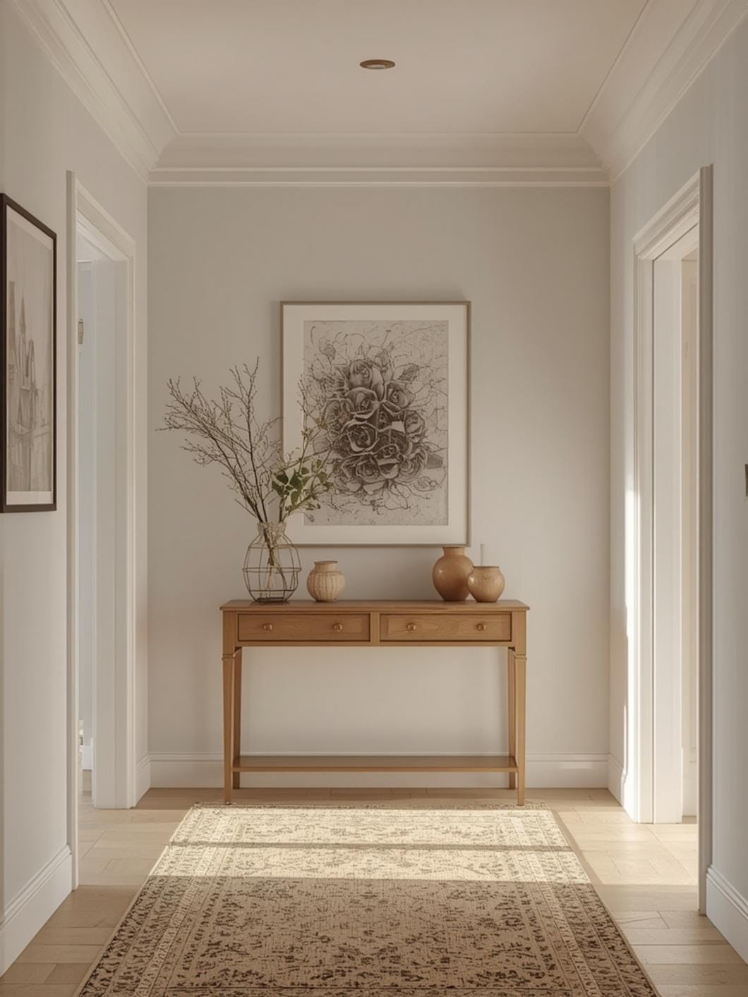 entryway table decor final look