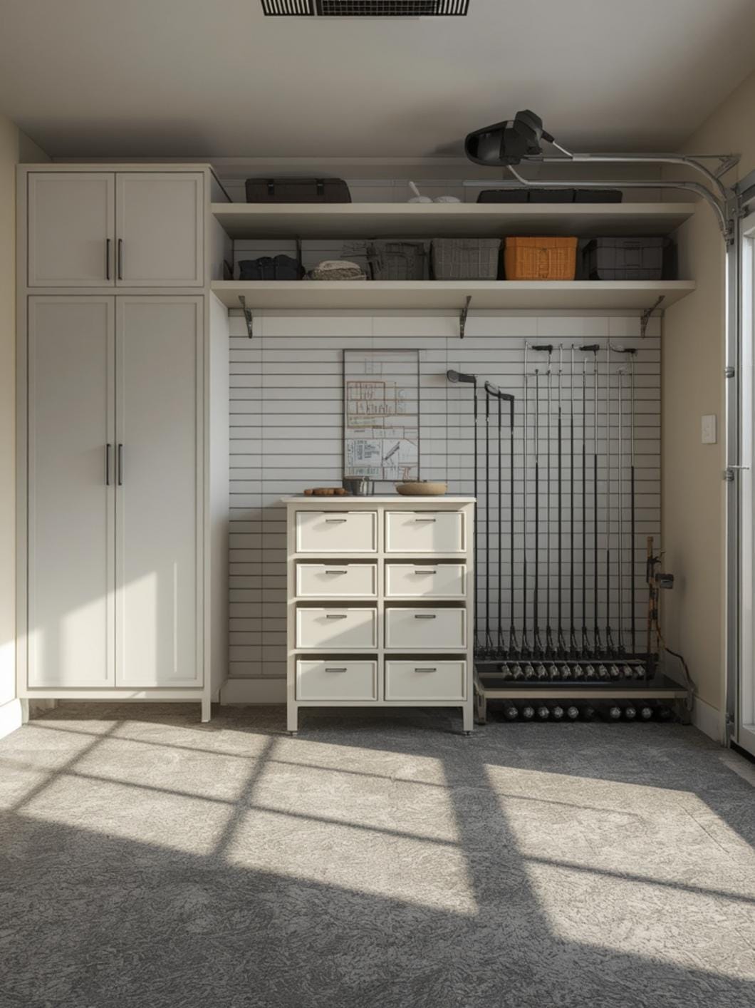 garage golf club organizer final look