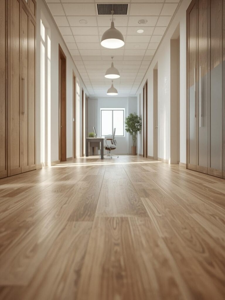 home office flooring final look