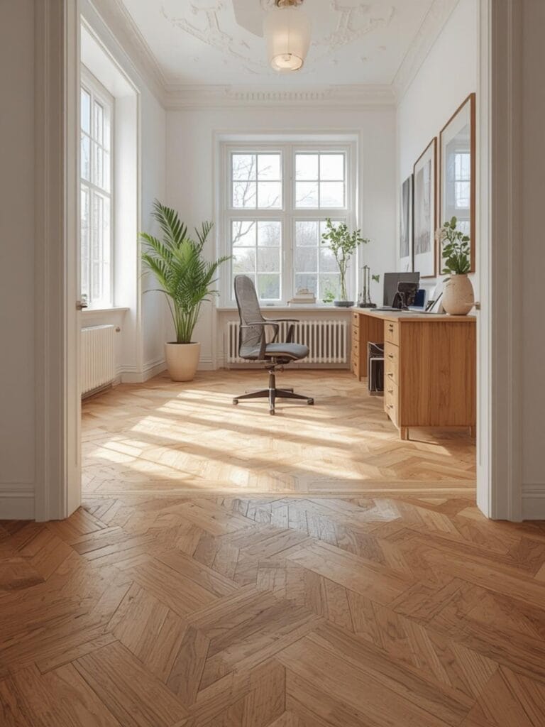 home office flooring ideas final look