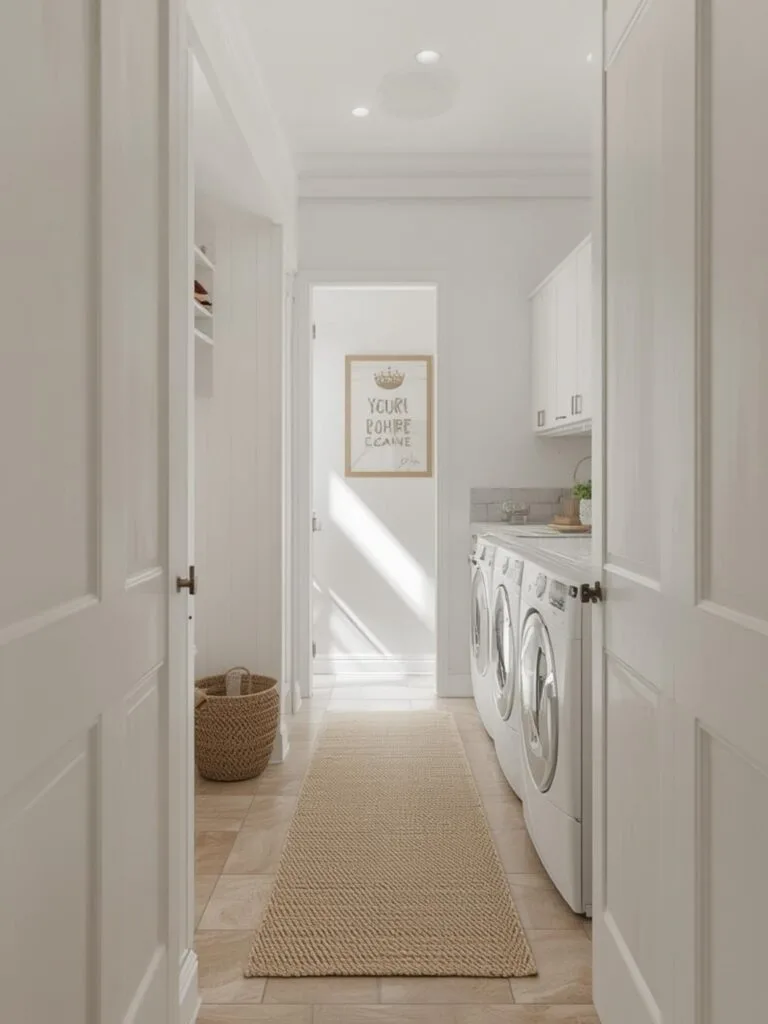laundry room accent wall ideas final look