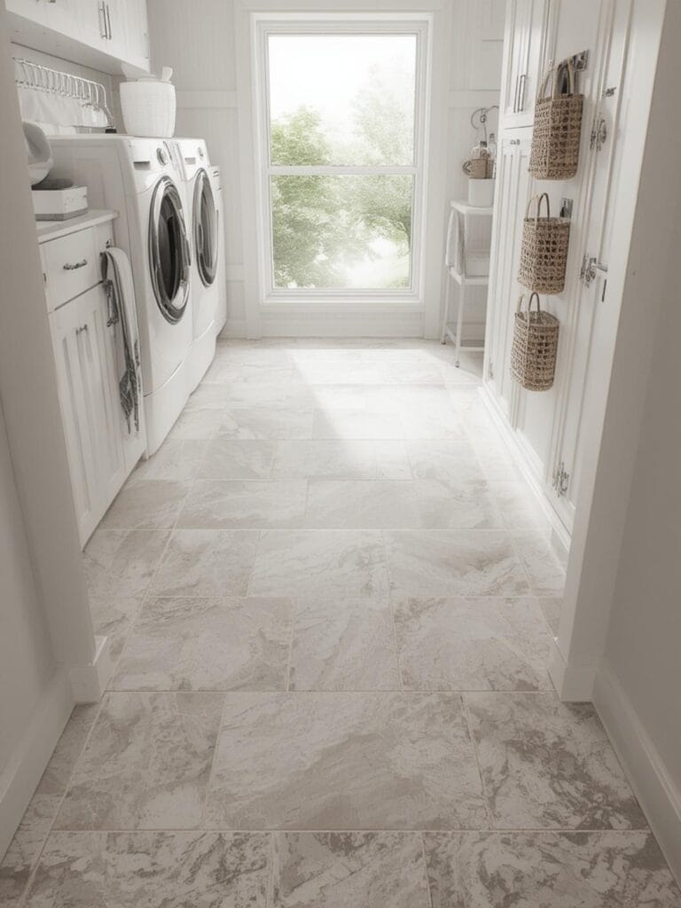 laundry room floor tile ideas final look