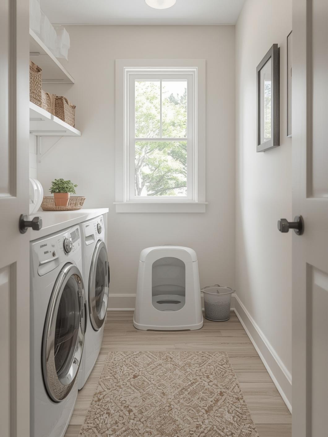 laundry room litter box ideas final look