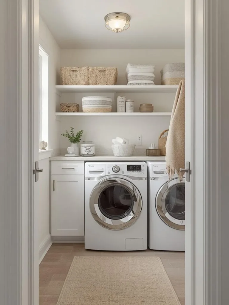 laundry room organization ideas for small spaces final look