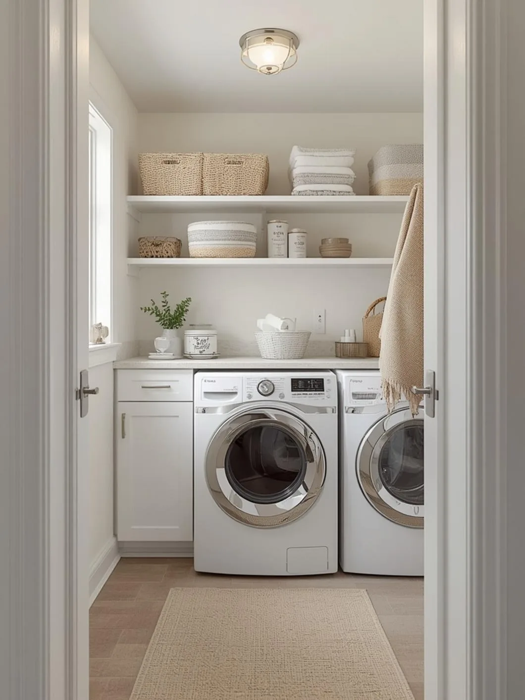 laundry room organization ideas for small spaces final look