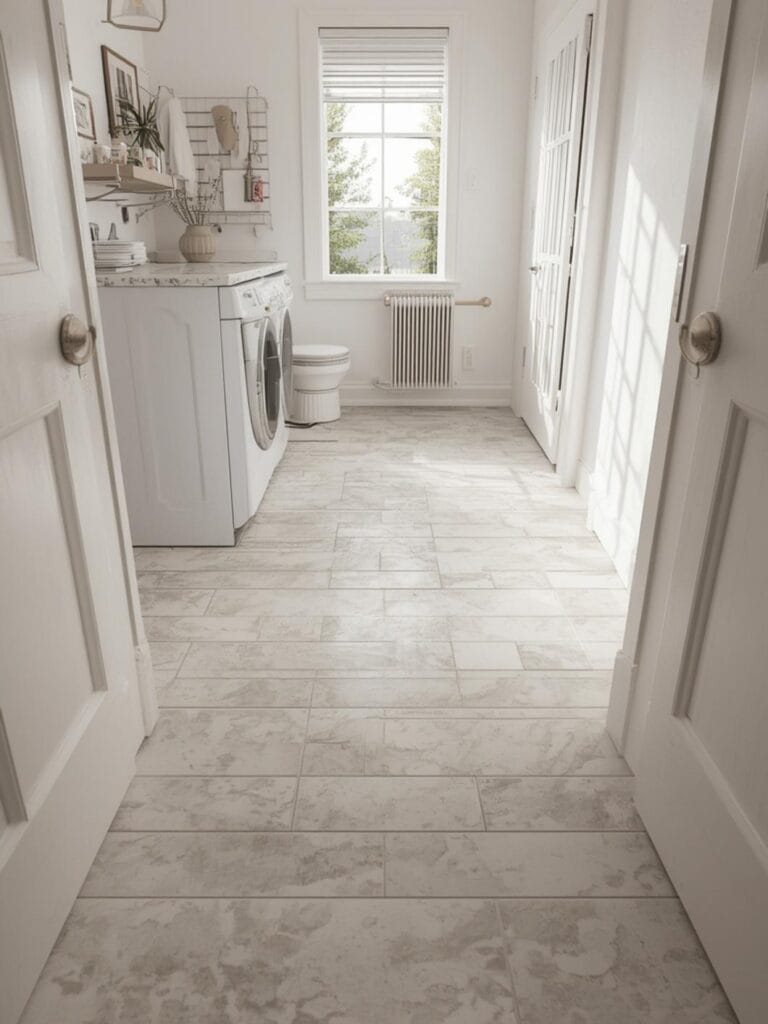 laundry room tile floor ideas final look