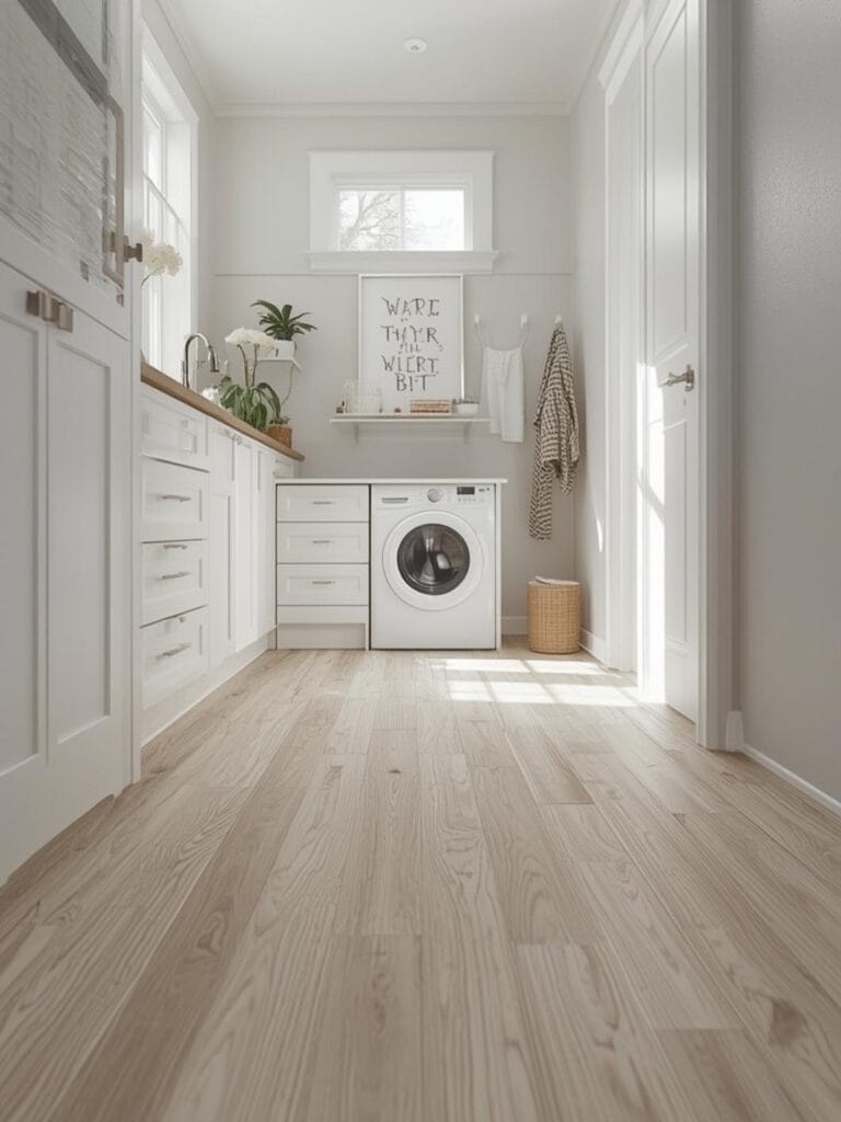 laundry room vinyl flooring ideas final look