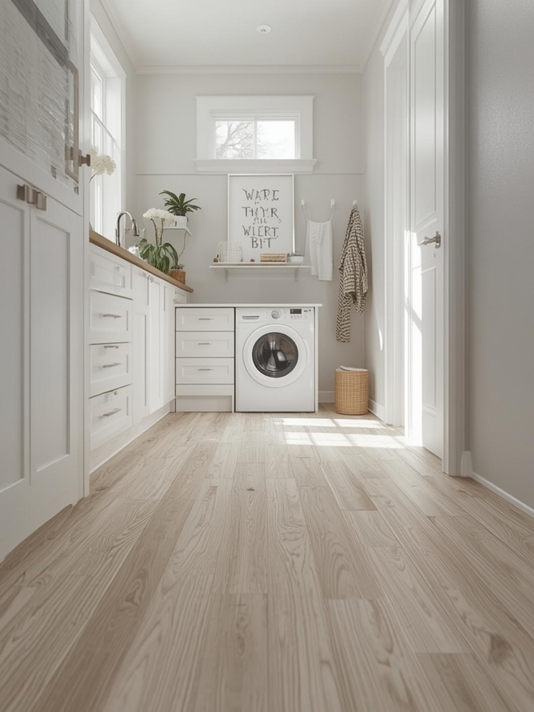 laundry room vinyl flooring ideas final look