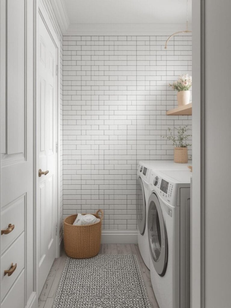 laundry room wall tile ideas final look