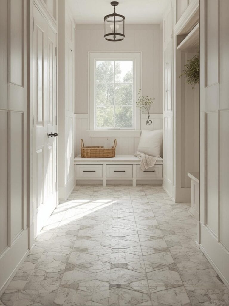 mudroom floor tile ideas final look