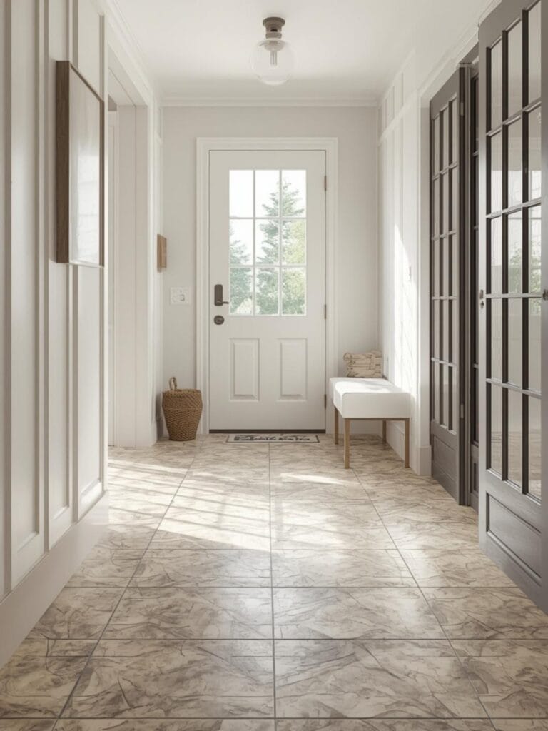 mudroom tile floor ideas final look