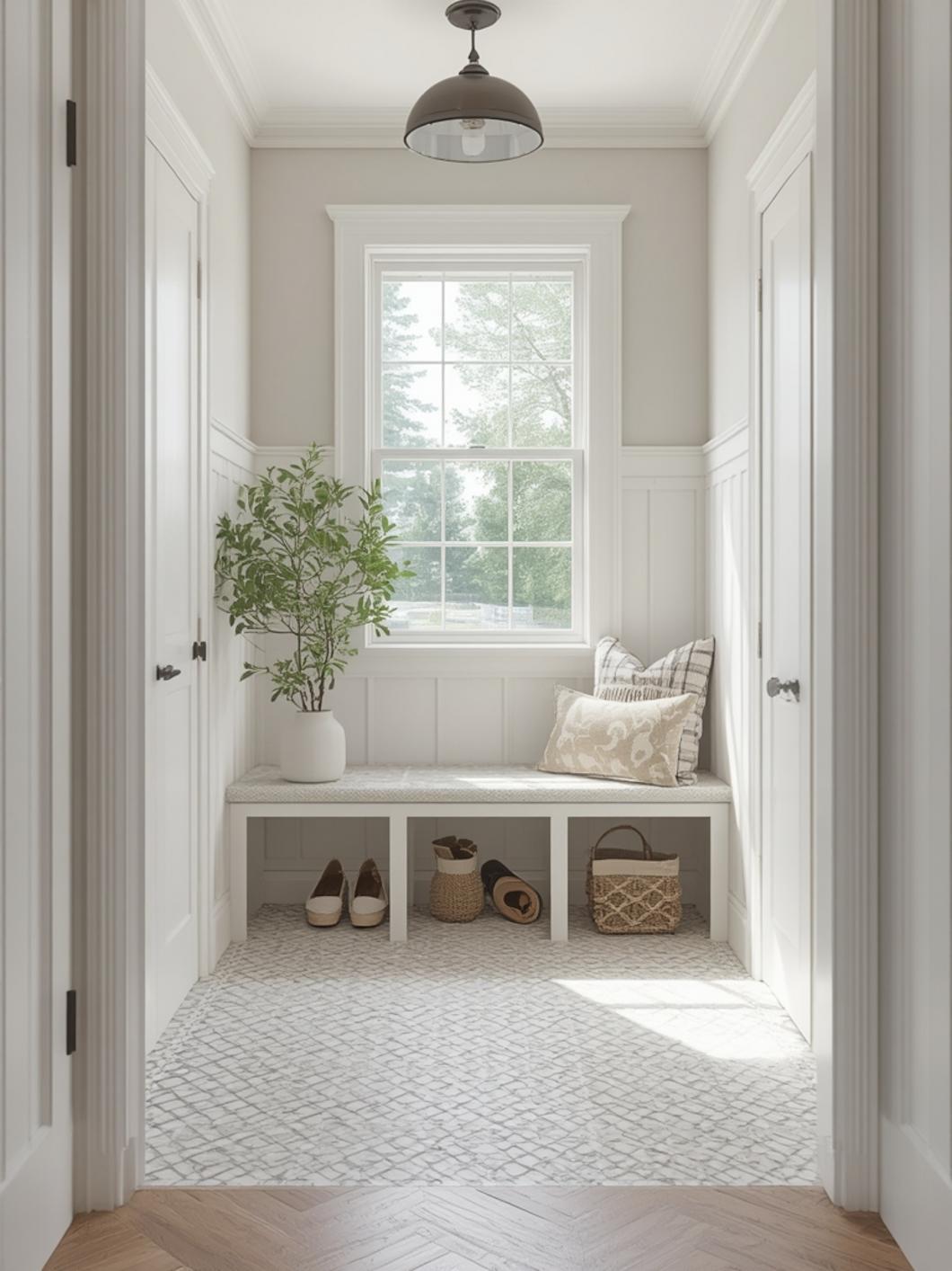 mudroom tile ideas final look