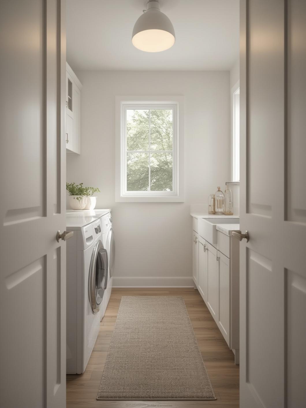 small laundry room lighting ideas final look