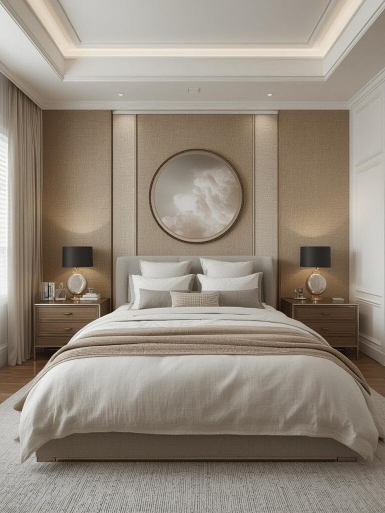 Master bedroom accent wall ideas final look