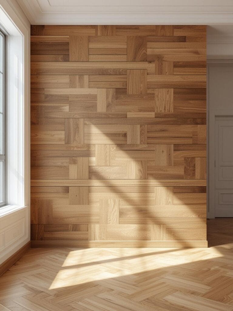 Wood accent wall ideas final look