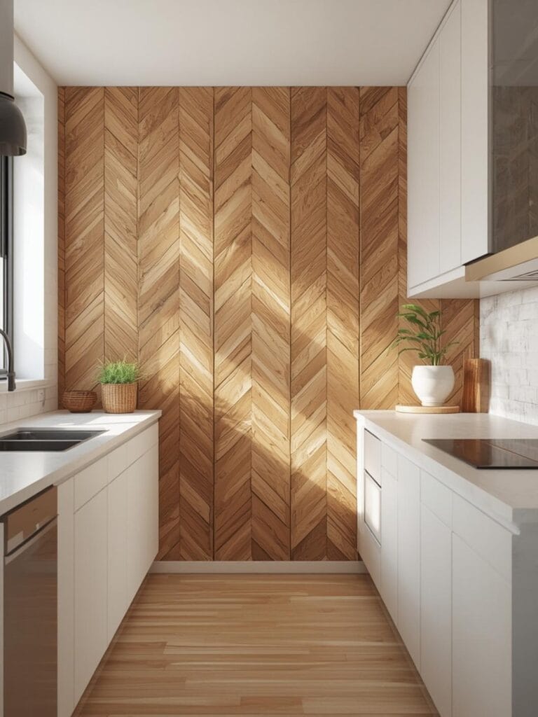 accent wall ideas kitchen final look
