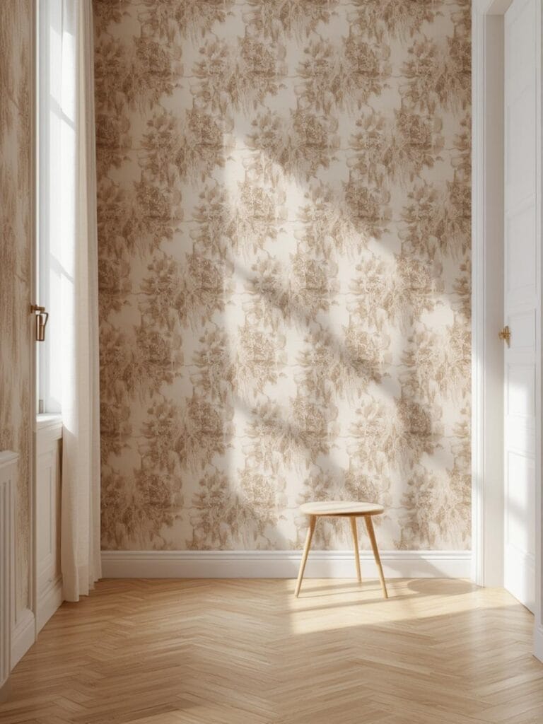 accent wall ideas wallpaper final look