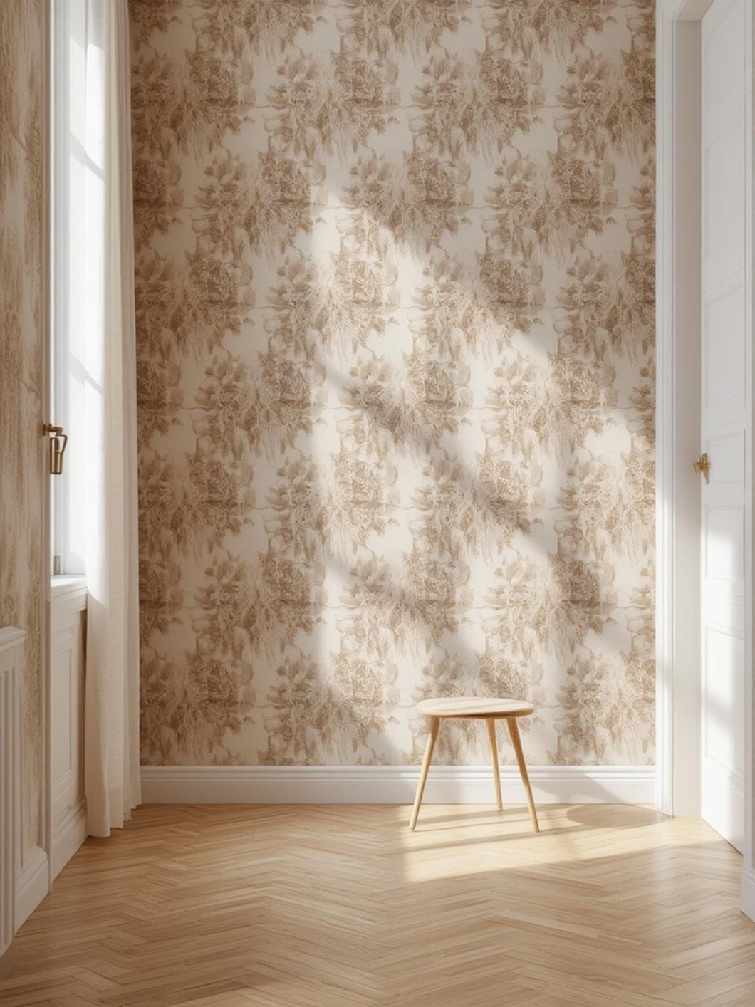 accent wall ideas wallpaper final look