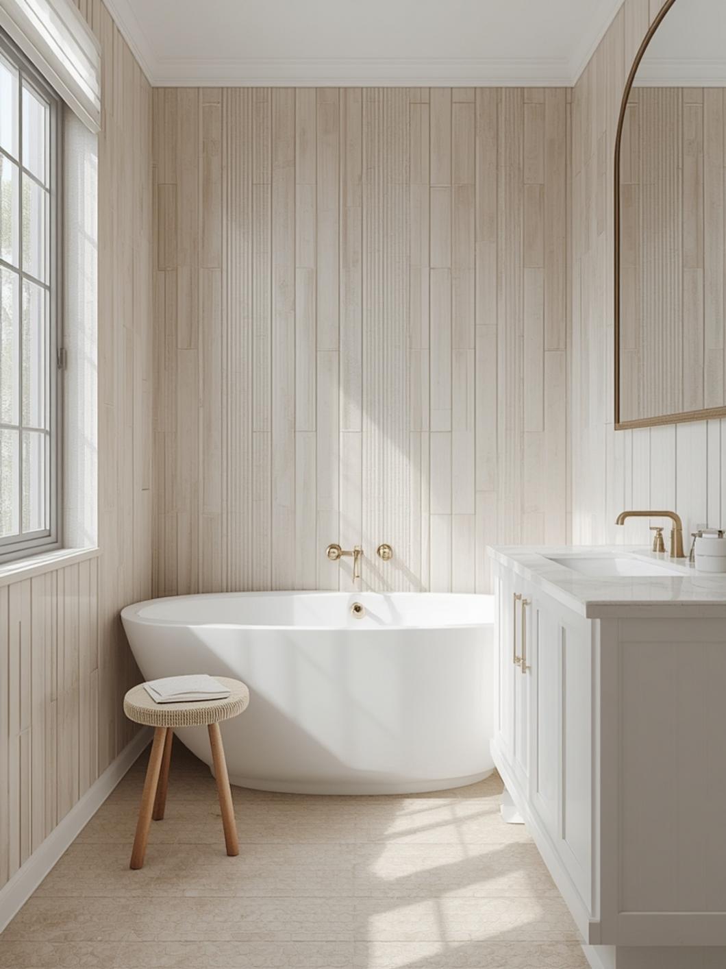 bathroom tile accent wall ideas final look