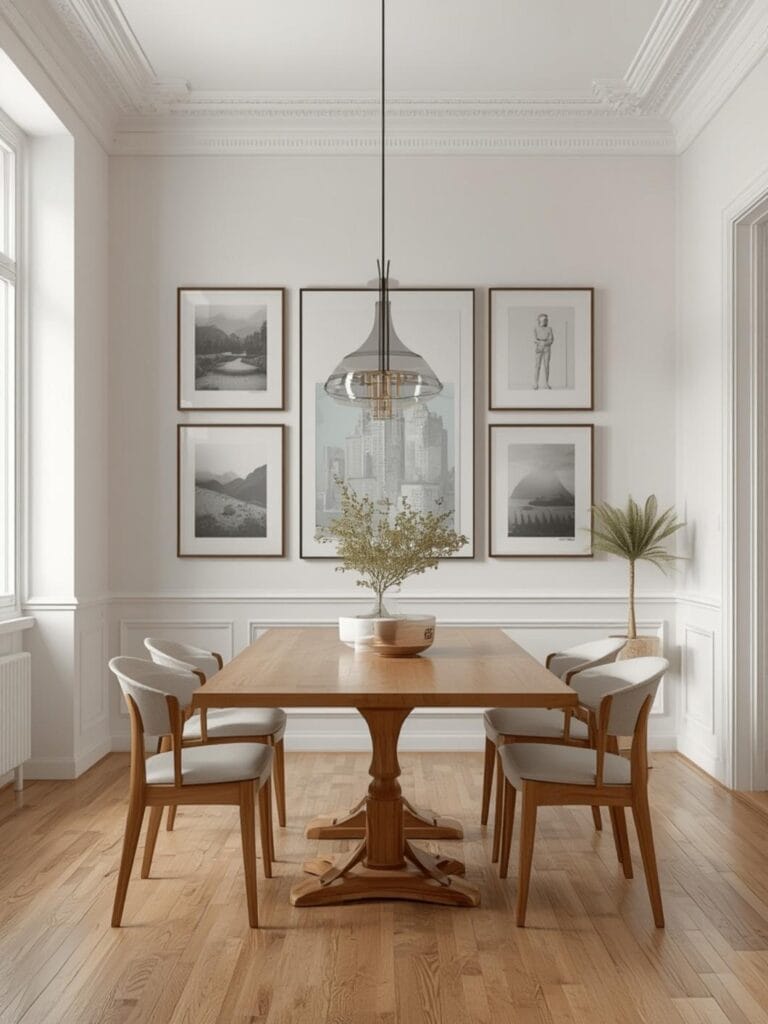 gallery wall ideas dining room final look
