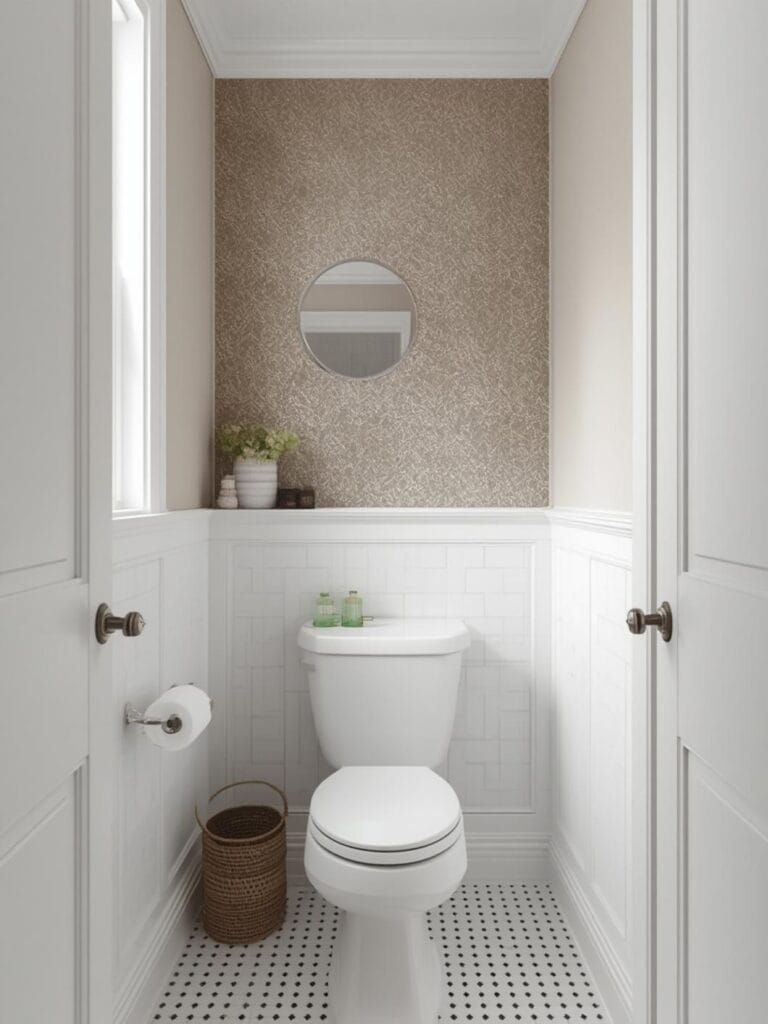 half bath accent wall ideas final look