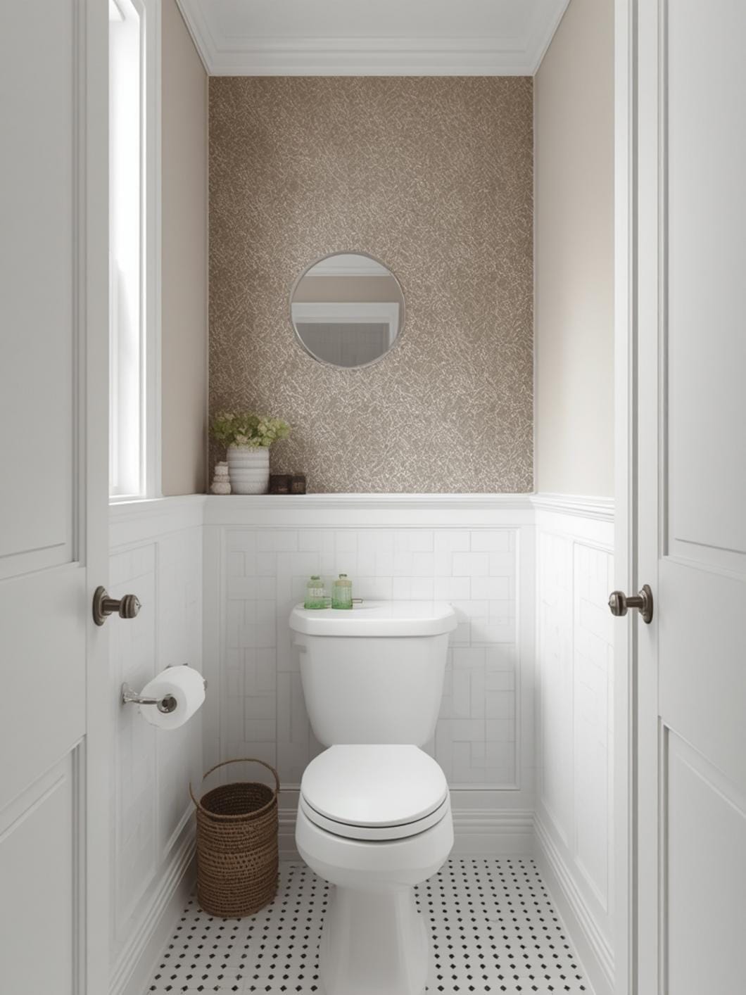 half bath accent wall ideas final look