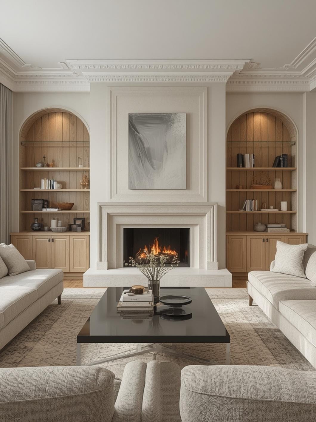 living room fireplace accent wall ideas final look