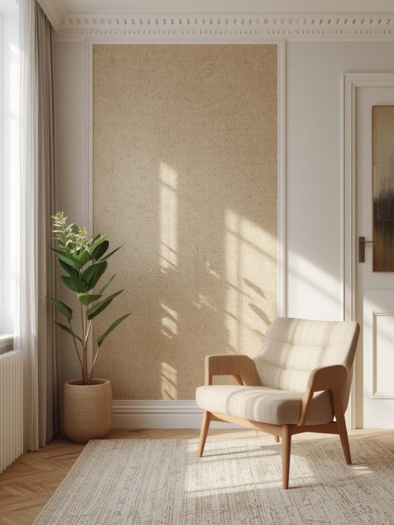 mid century accent wall ideas final look