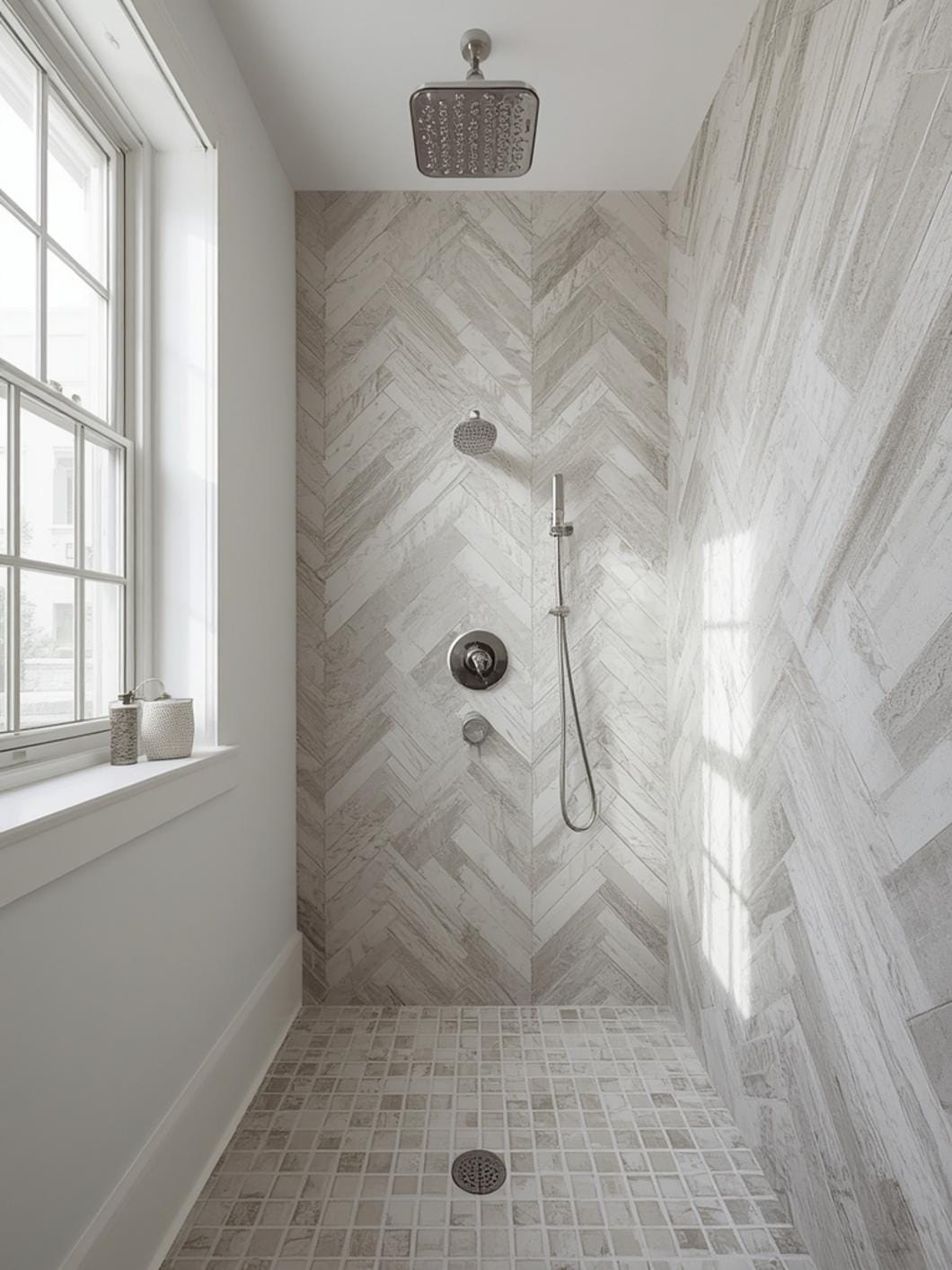 shower accent wall ideas final look