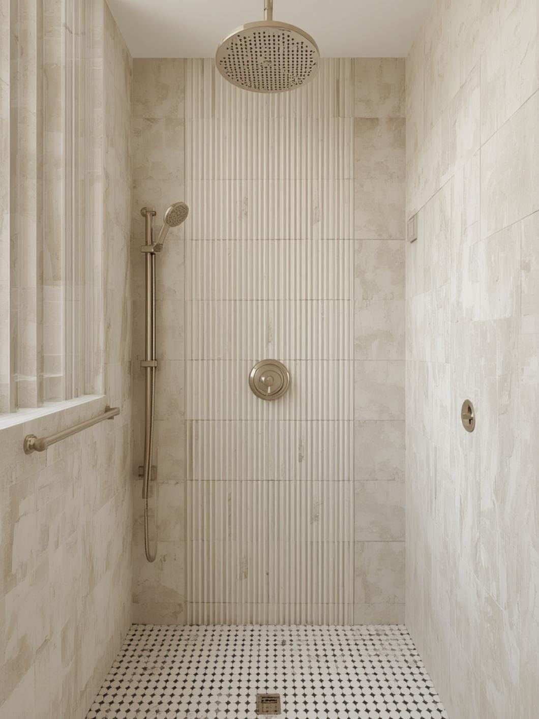 shower wall accent tile ideas final look