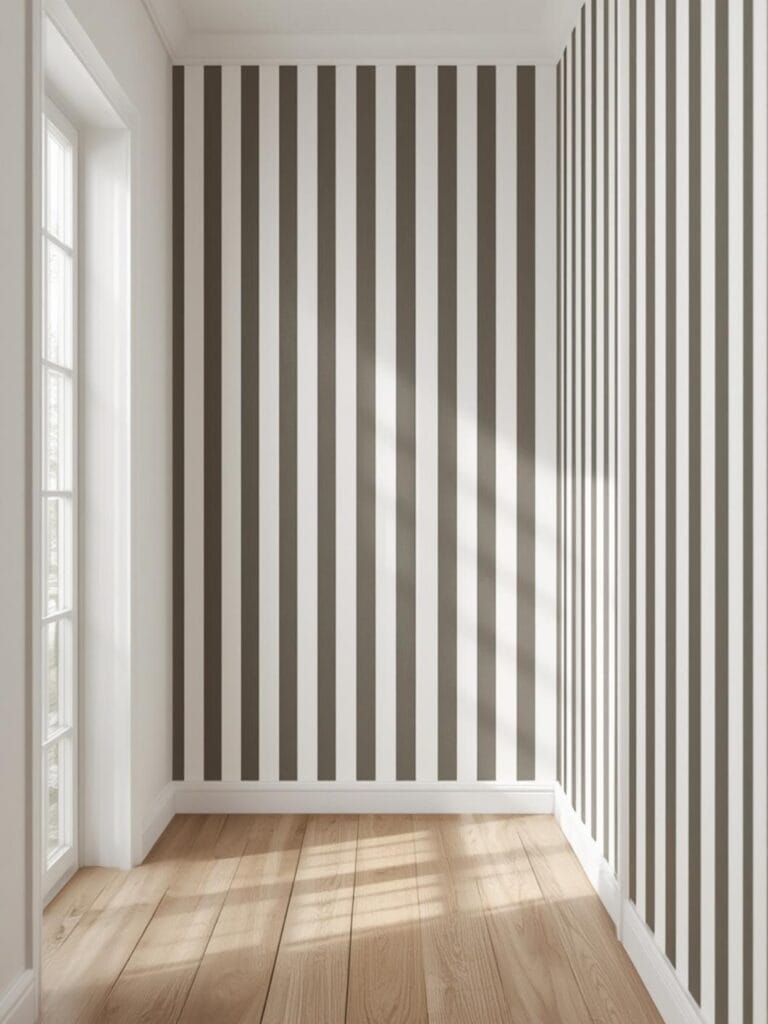 striped accent wall ideas final look