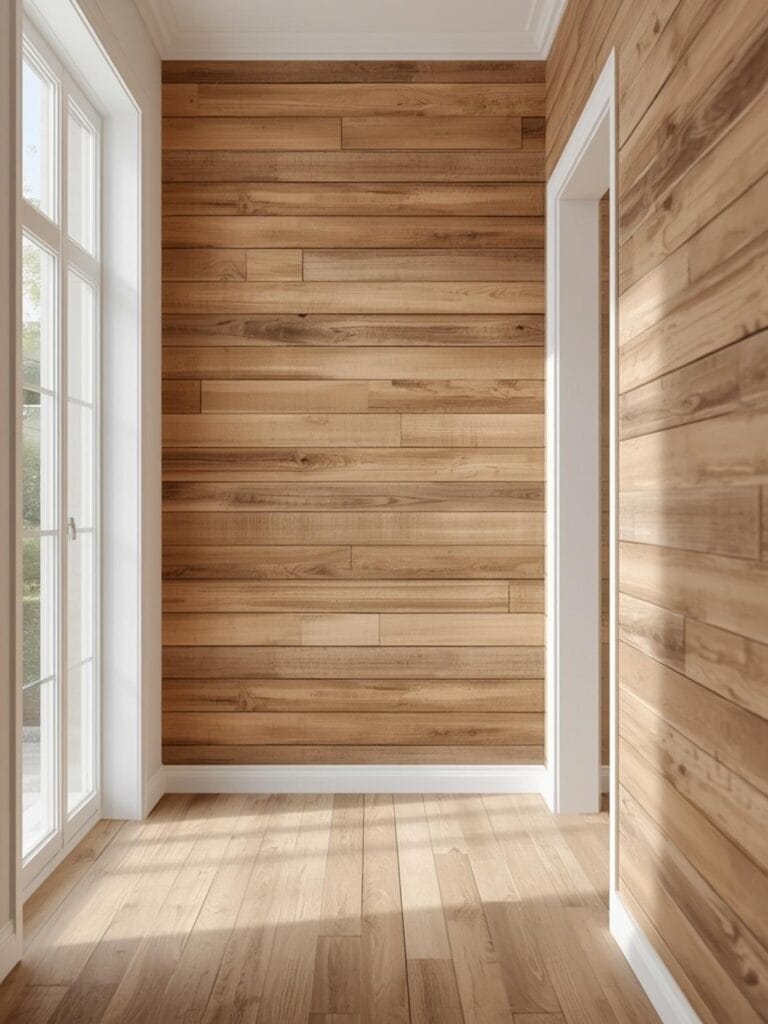 wood plank accent wall ideas final look