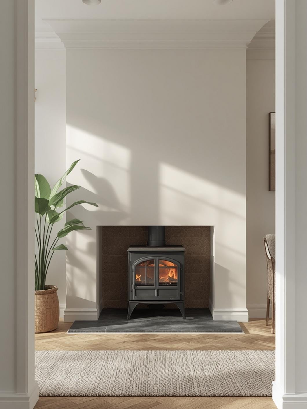 accent wall wall behind wood stove ideas final look